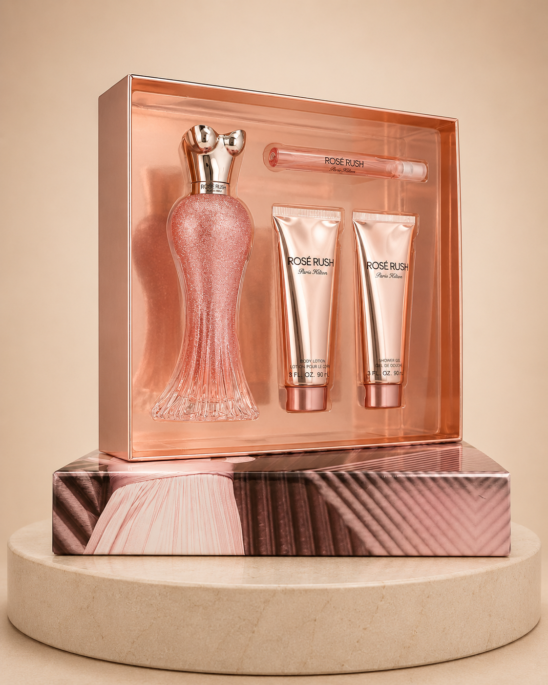 SET Paris Hilton ROSE RUSH 4 PZAS