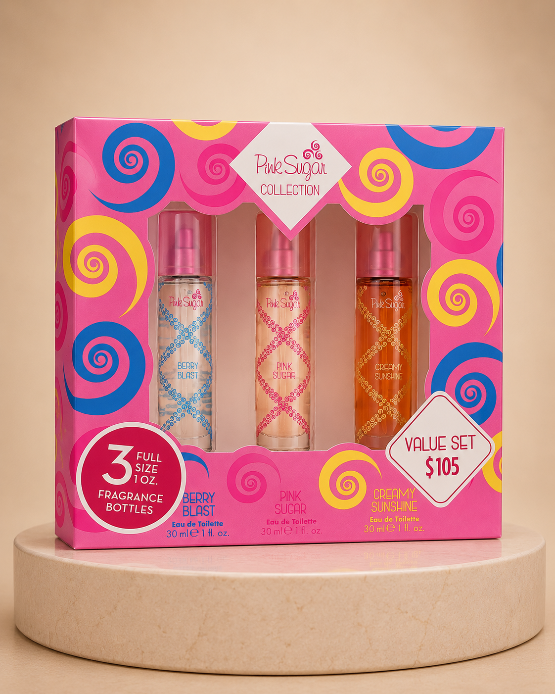 SET PINK Sugar Aqualina 3pzas